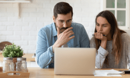 couple viewing finances